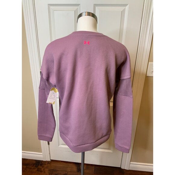 Under Armour Lavender Purple Perforated Mesh Cutout Sweatshirt, Size Small - Picture 4 of 5